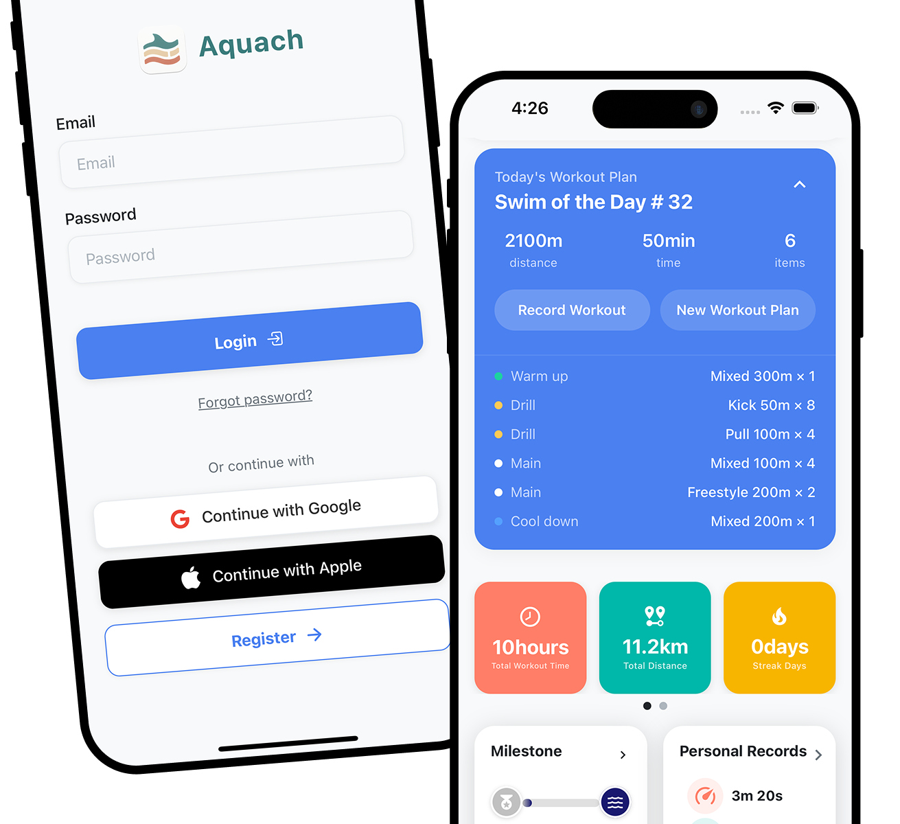 AquaCoach App Mockup